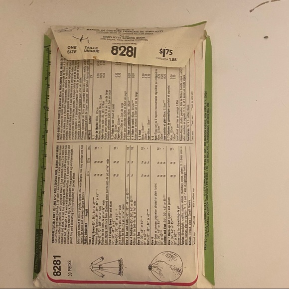 Simplicity Doll Clothing Vintage 70s Sewing Pattern 8281 - Picture 7 of 11